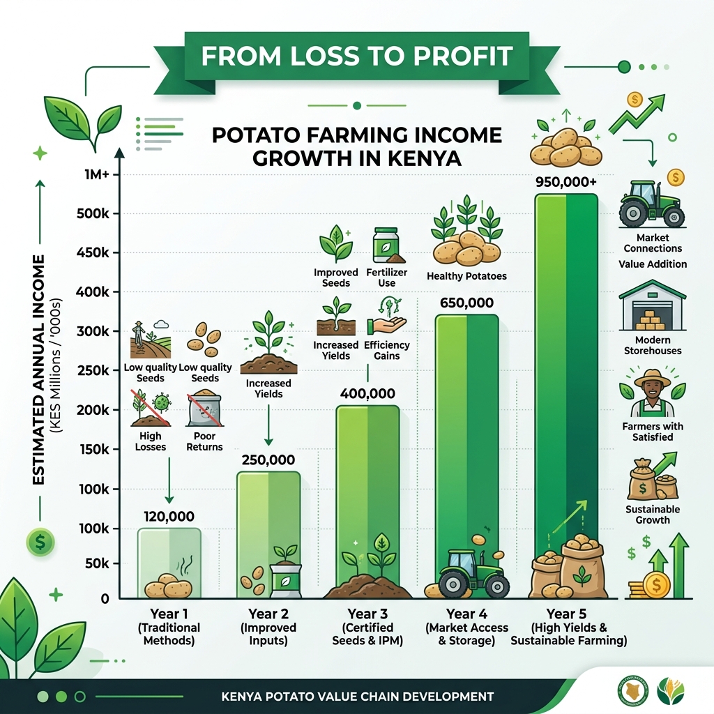 Increasing income for Kenyan potato farmers chart